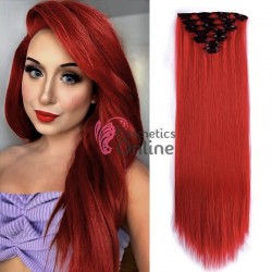 Extensii de par full head cu 8 piese Noilite drept 60 cm Roscat intens T892